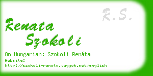 renata szokoli business card